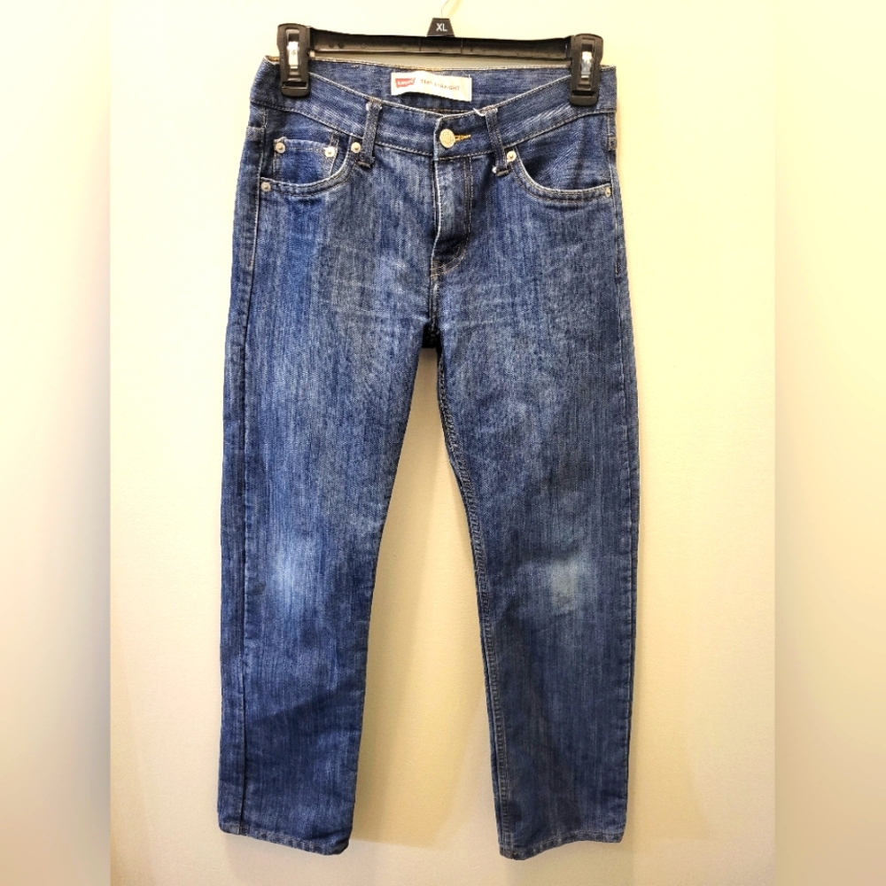 Levi's 514 Young Boys Medium Wash Straight Leg Blue Jeans Size 14 Reg 27x27